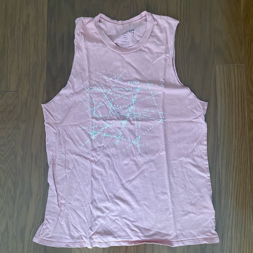 Pink Stussy Muscle Tee